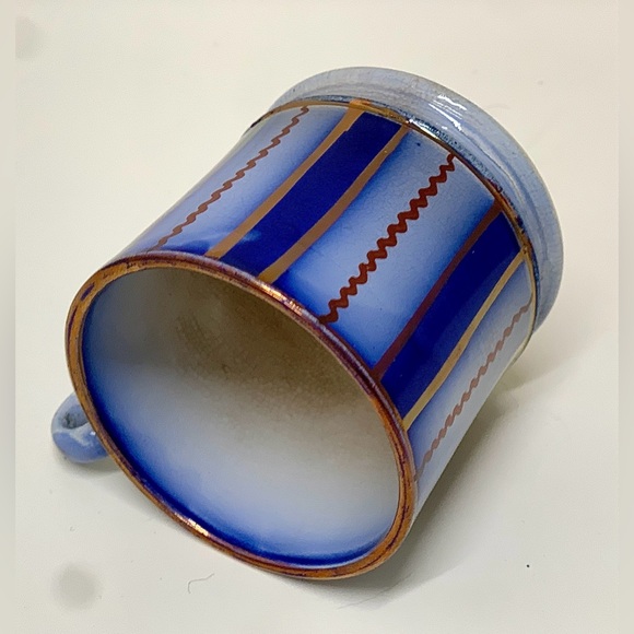 19th Century Antique Gaudy Welsh Wagon Wheel Pattern Miniature Child's Mug - Picture 11 of 16